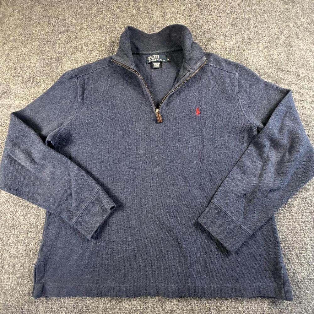 Polo Ralph Lauren Men's Navy Blue Cotton‎ Pullover Sweater Size M #1480